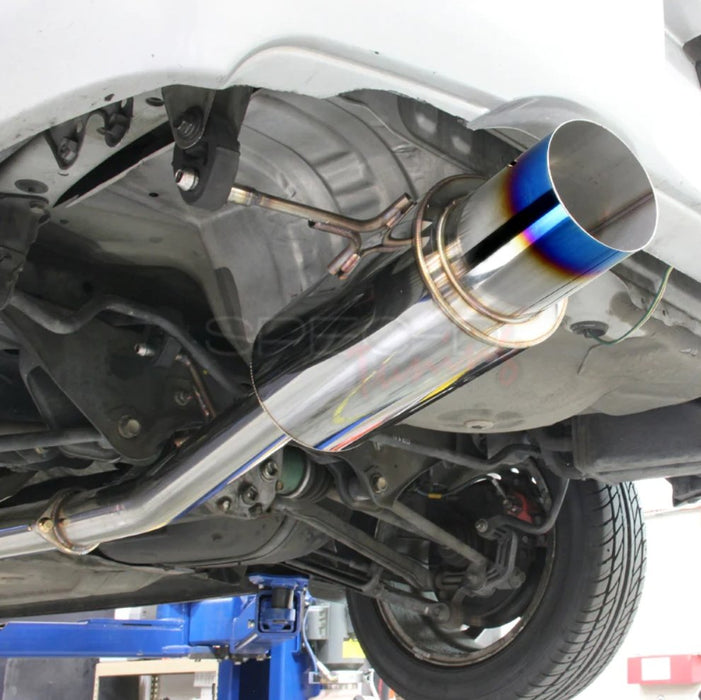 Spec-D Single Exit Style Cat Back Exhaust w/ Burnt Tip 2002-2007 WRX / 2004-2007 STI - MFCAT3-WRX02T-SD - Subimods.com