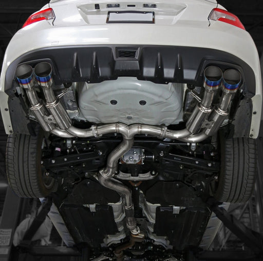 Spec-D Stainless Steel Quad Tip Exhaust w/ Burnt 4" Single Wall Tips 2015-2021 WRX / 2015-2021 STI - MFCAT3-WRX15QT-SD - Subimods.com