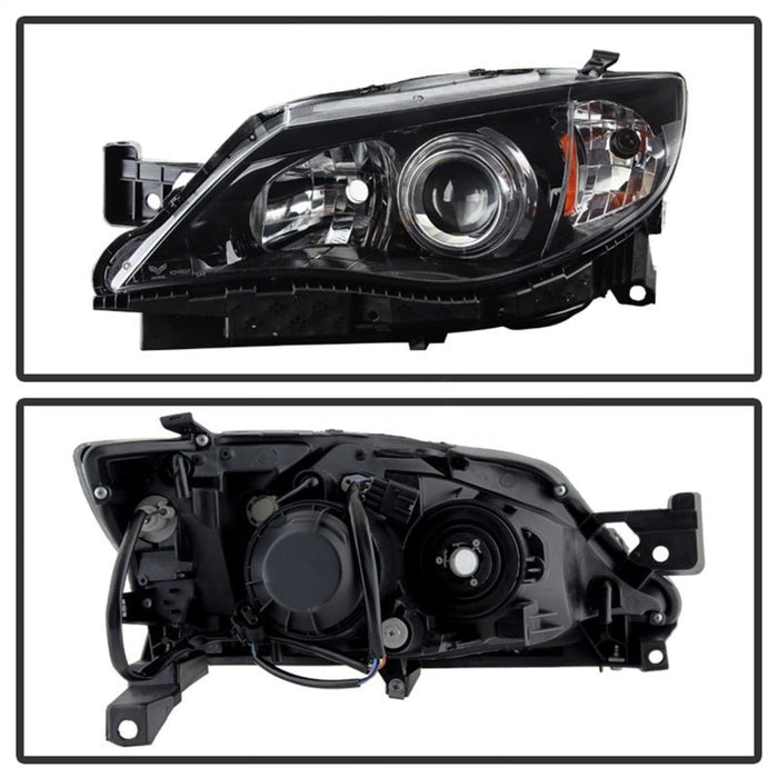 Spyder Black Projector Headlights w/ Light Bar 2008-2014 WRX Halogen Model Only - 5083944 - Subimods.com