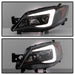 Spyder Black Projector Headlights w/ Light Bar 2008-2014 WRX Halogen Model Only - 5083944 - Subimods.com