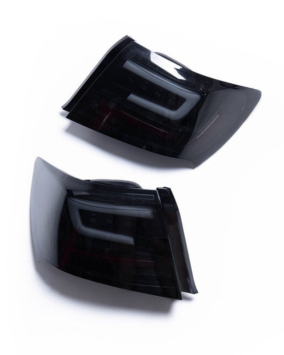 Spyder Sequential LED Tail Lights Black Housing w/ Smoke Lens and White Bar 2008-2014 WRX Sedan / 2011-2014 STI Sedan - 5087980 - Subimods.com