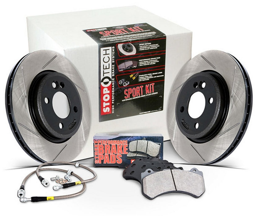 StopTech Sport Kit Slotted Rotors Front / Rear 2004 STI - 977.47005 - Subimods.com