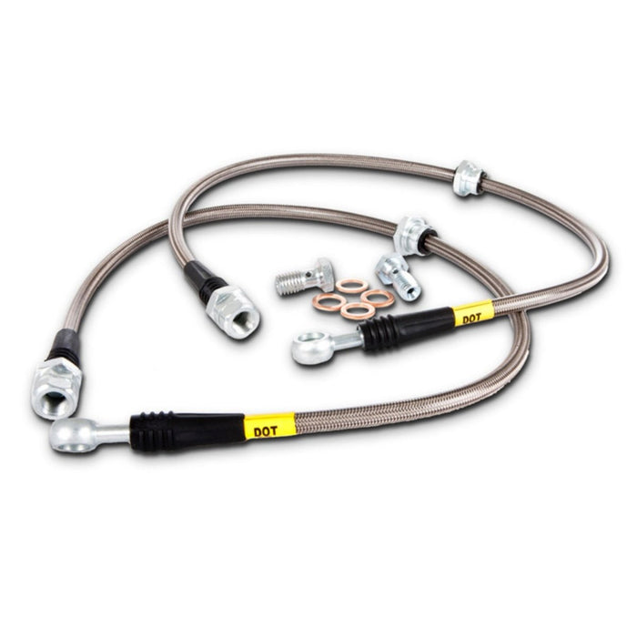 StopTech Stainless Steel Front Brake Lines 2005-2009 Legacy GT - 950.47005 - Subimods.com