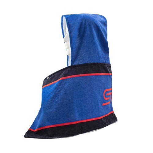 Subaru JDM STI Hooded Towel Blue w/ Red and Black Accents - STSG23100030 - Subimods.com