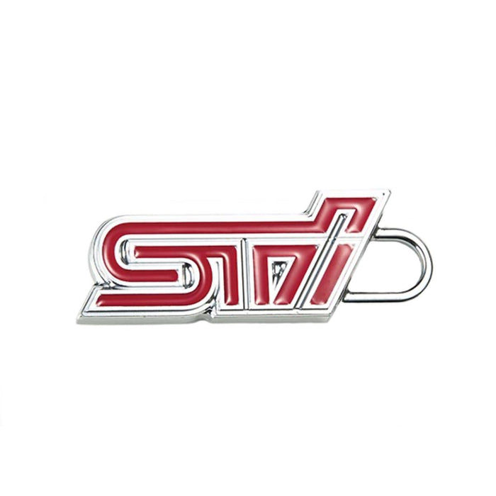 Subaru JDM STI Key Charm Silver w/ Cherry Red Accent - STSG18100550 - Subimods.com