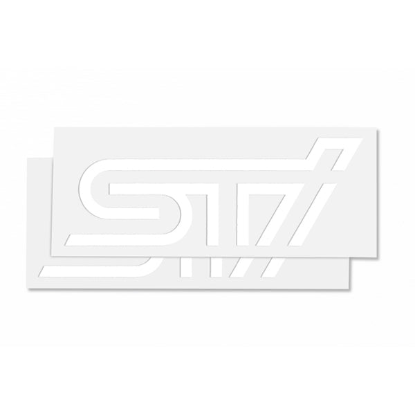 Subaru JDM STI Sticker Type A White - Subimods.com