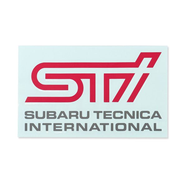 Subaru JDM STI Sticker Type B Cherry Red w/ Grey - STSG14100290 - Subimods.com