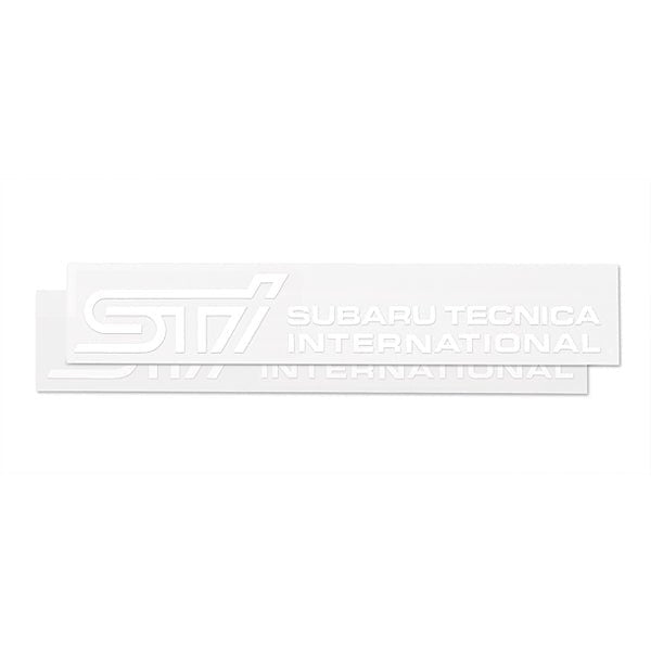 Subaru JDM STI Sticker Type C White - Subimods.com