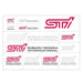 Subaru JDM STI Transfer Sticker Pack - STSG14100200 - Subimods.com