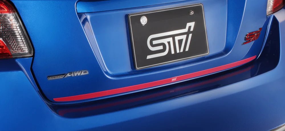 Subaru JDM STI Trunk Lid Garnish Cherry Red 2015-2021 WRX / 2015-2021 STI - ST91042VV080 - Subimods.com