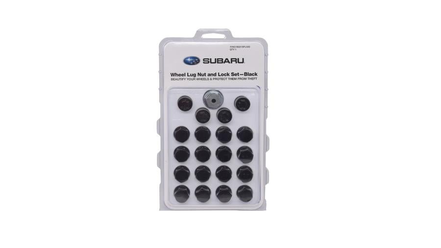 Subaru OEM Black Lug Nut and Lock Set 12X1.25 - B321SFL020 - Subimods.com