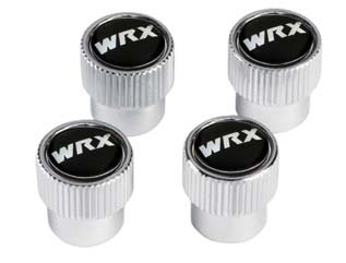 Subaru OEM Black w/ WRX Logo Valve Stem Caps - Universal - SOA342L134 - Subimods.com