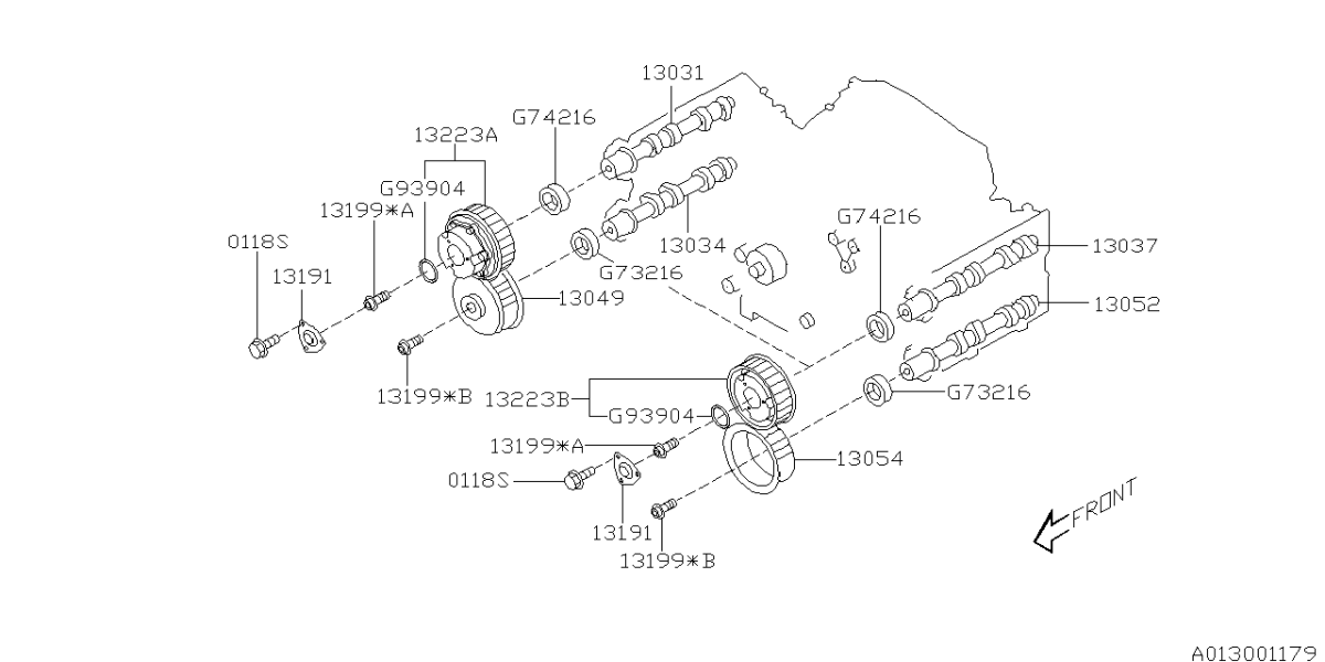 Subaru OEM Cam Gear Bolt 2006-2014 WRX / 2004-2019 STI / 2004-2008 Forester XT - 13199AA000 - Subimods.com