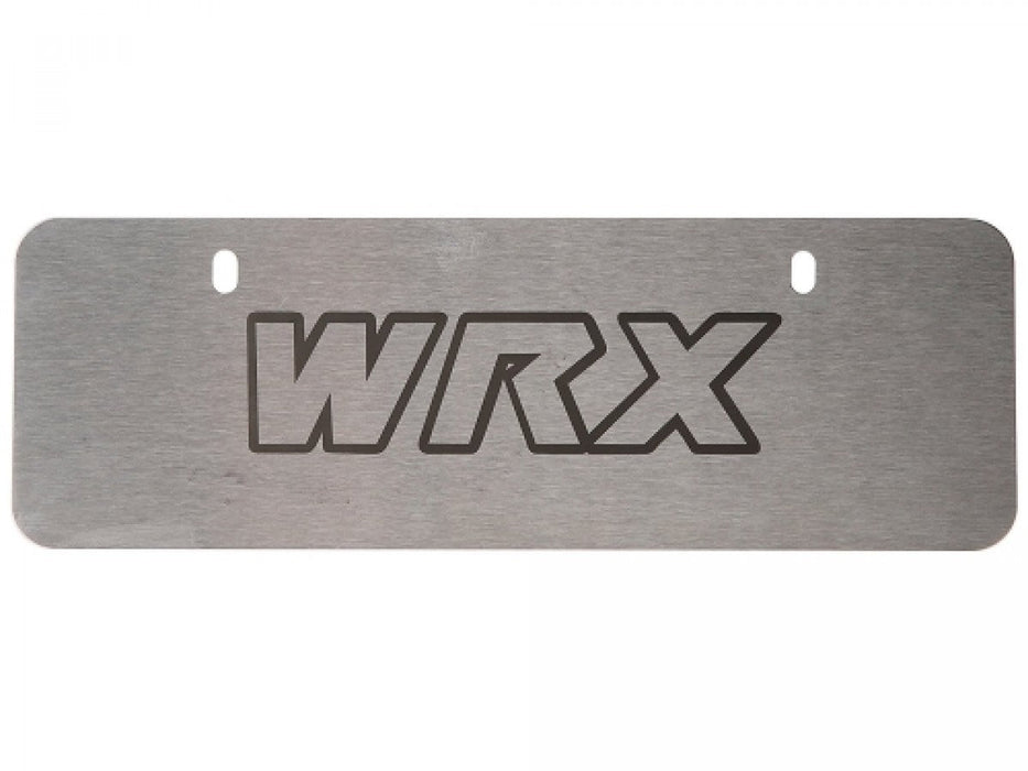 Subaru OEM Euro-Style Marque Plate Delete Brushed Silver w/ WRX Logo 2007-2022 WRX - SOA342L130 - Subimods.com