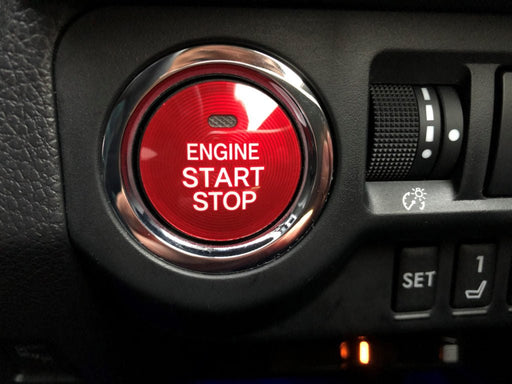 Subaru JDM Push Start Button Overlay Red Most Subaru Models w/ Push to Start Function - 08161F2002 - Subimods.com