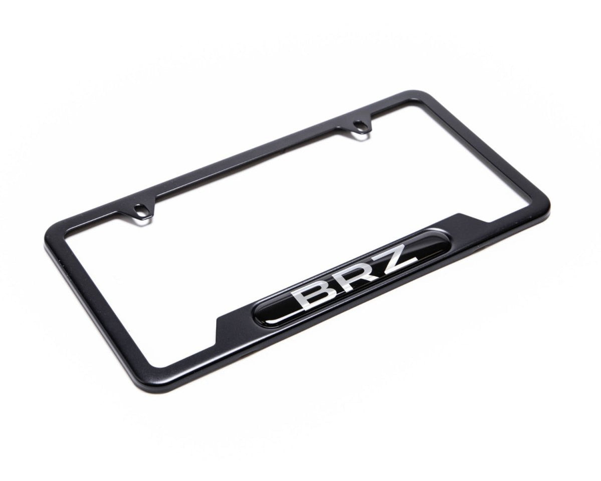 Subaru OEM License Plate Frame Stainless Steel Matte Black w/ BRZ Logo