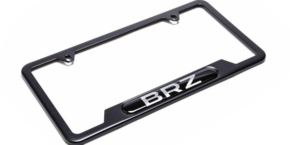 Subaru OEM License Plate Frame Stainless Steel Matte Black