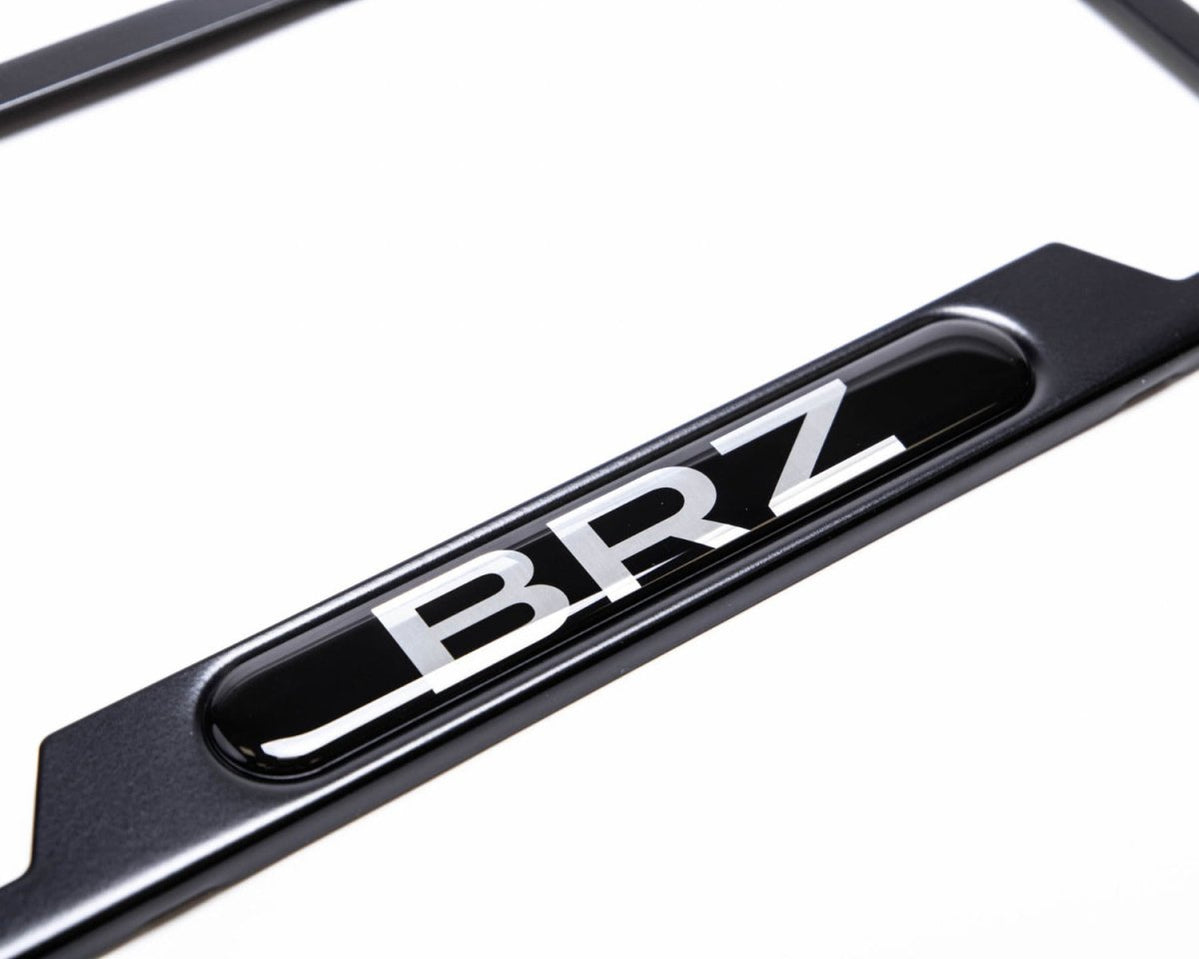 Subaru OEM License Plate Frame Stainless Steel Matte Black w/ BRZ Logo