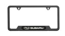 Subaru OEM License Plate Frame Stainless Steel w/ Matte Black SUBARU Logo - SOA342L167 - Subimods.com