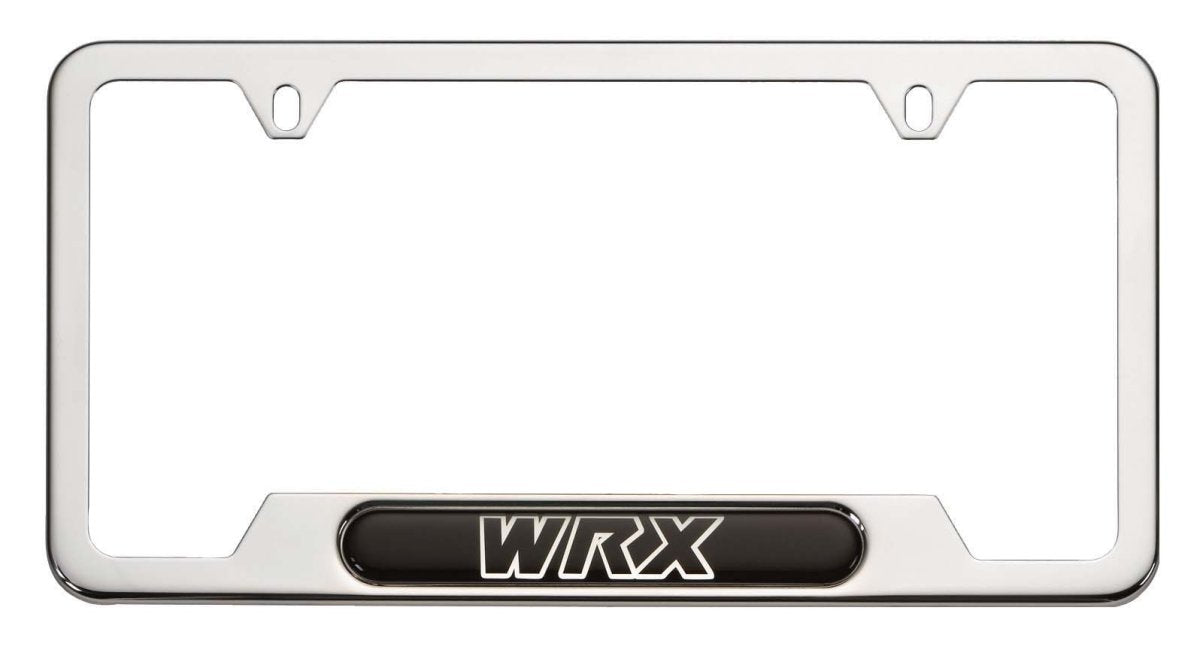 Subaru OEM License Plate Frame Stainless Steel Polished w/ WRX Logo - SOA342L122 - Subimods.com
