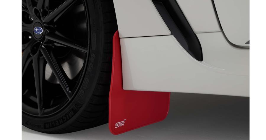 Subaru OEM Mudflap Set Red w/ White STI Logo 2022-2023 BRZ - J101SCC200 - Subimods.com