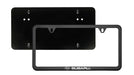 Subaru OEM Slim Line License Plate Frame Matte Black SUBARU Logo w/ Mounting Plate - SOA342L170 - Subimods.com