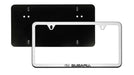 Subaru OEM Slim Line License Plate Frame Stainless Steel SUBARU Logo w/ Mounting Plate - SOA342L169 - Subimods.com