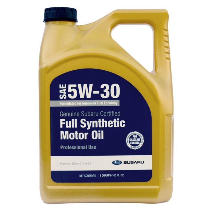 Subaru OEM Synthetic 5W-30 Motor Oil 5 Quart Bottle - SOA427V1415 - Subimods.com