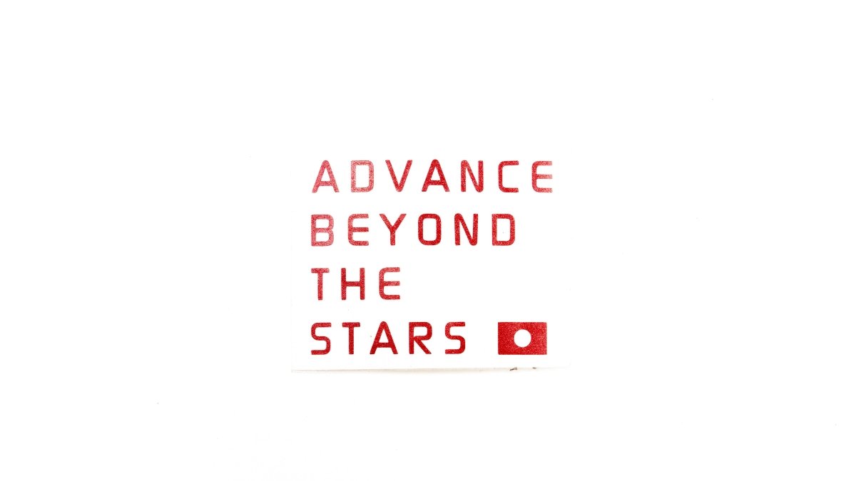 Subimods Official "Advance Beyond The Stars" Square Transfer Style Sticker Red - SM-2142 - Subimods.com