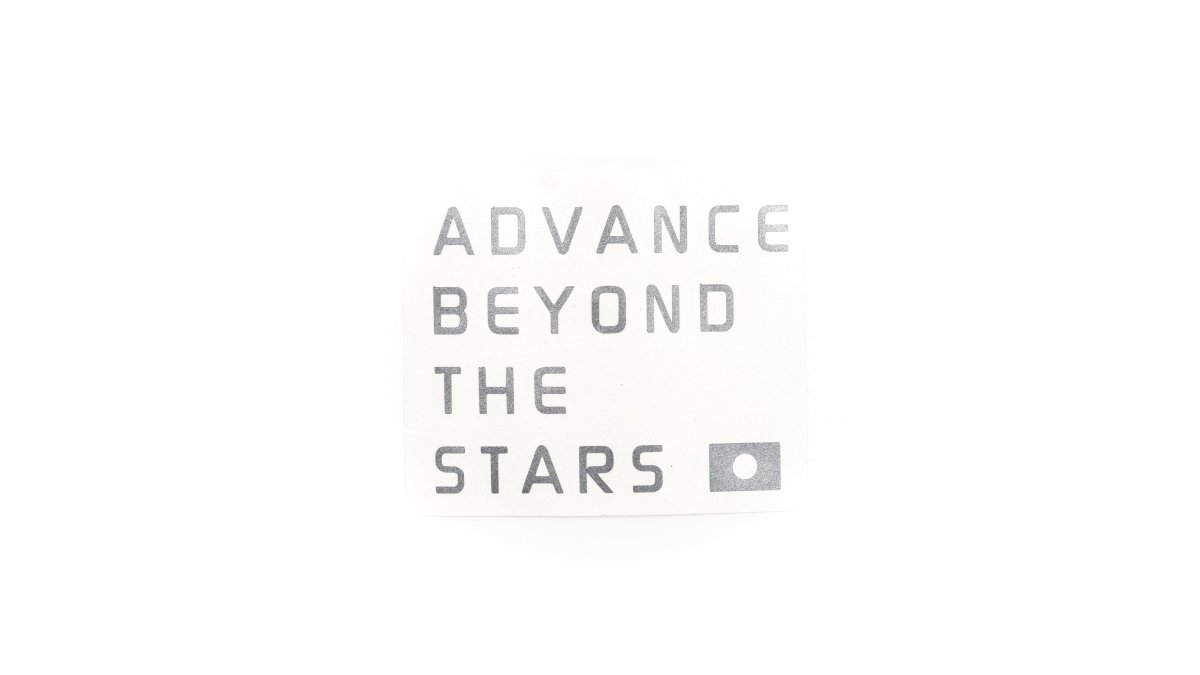 Subimods Official "Advance Beyond The Stars" Square Transfer Style Sticker Silver - SM-2145 - Subimods.com