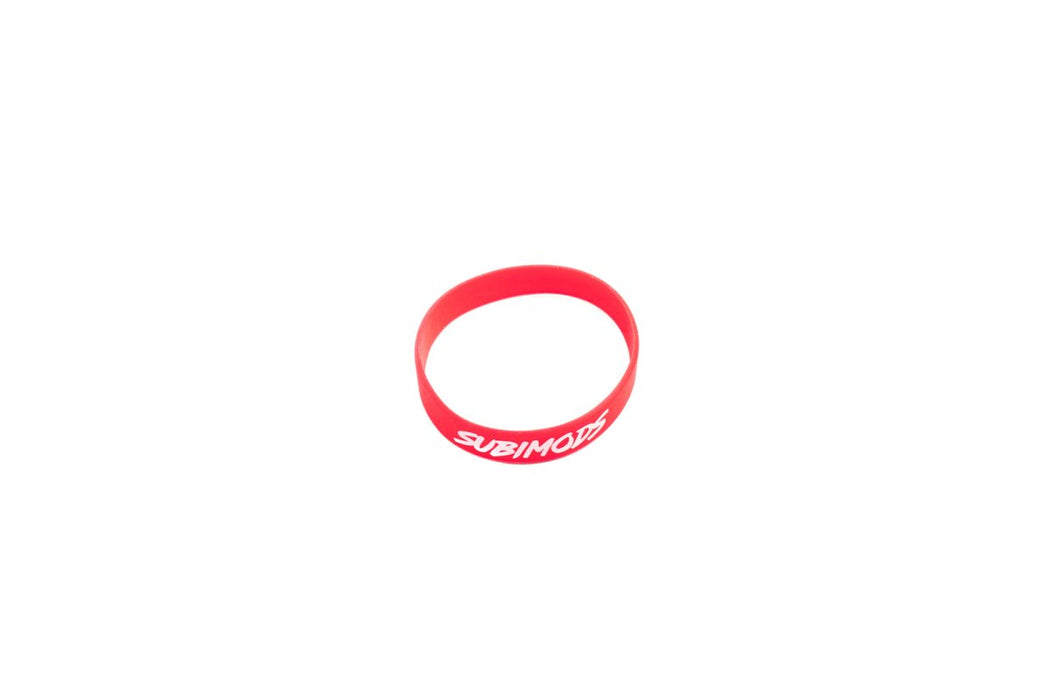 Subimods Official OG Style Logo "Real.Subaru.Enthusiasts" Red Wrist Band w/ White Logo - SM-2093 - Subimods.com