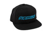 Subimods Official Outline Style Logo Snapback Hat Black w/ Hyper Blue Logo - SM-2126 - Subimods.com