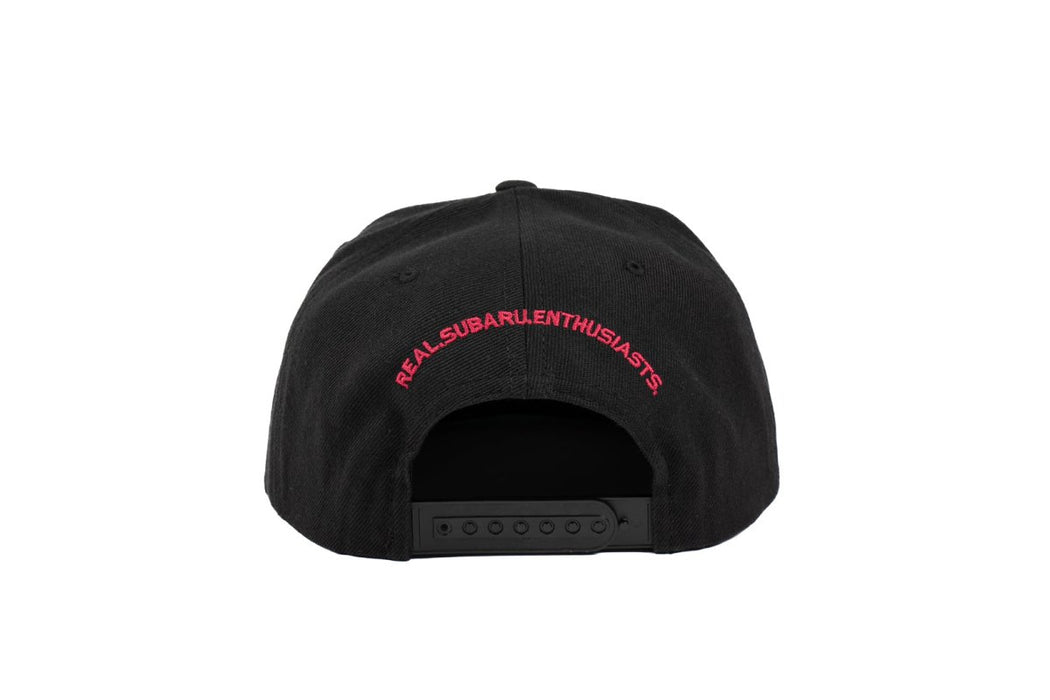 Subimods Outline Style Logo Snapback Hat Black w/ Neon Pink Logo - SM-2123 - Subimods.com