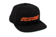 Subimods Official Outline Style Logo Snapback Hat Black w/ Orange Logo - SM-2132 - Subimods.com