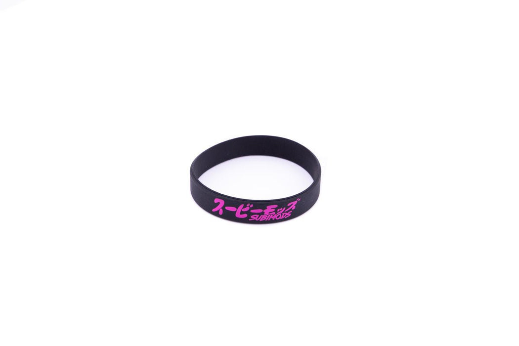 Subimods Official Overseas Style Logo Black Wrist Band w/ Cherry Blossom Logo - SM-2080 - Subimods.com