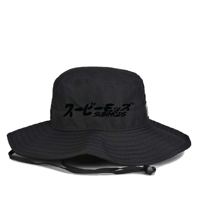 Subimods Overseas Style Logo Bucket Hat Black w/ Black Logo - SM-2133 - Subimods.com