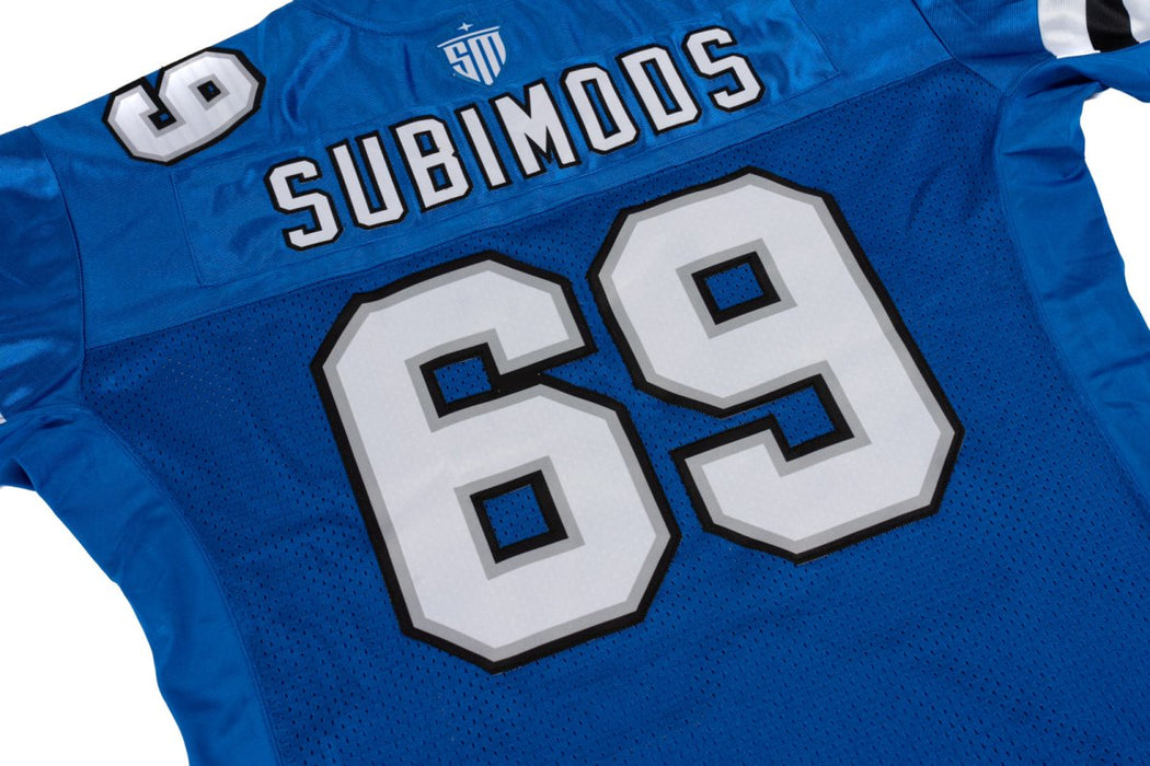 Subimods Sports Series Football Jersey Royal Blue w/ Black and White Accents - SM-2098-S - Subimods.com