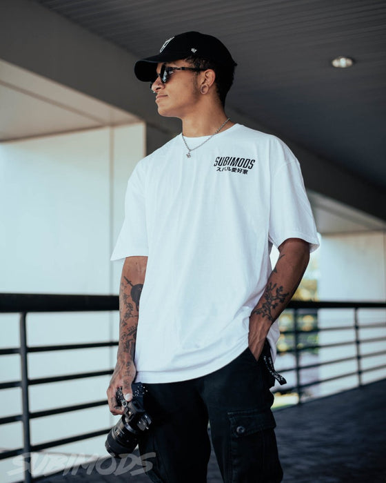 Subimods Official Streetwear Series Torii Style Shirt White - SM-1034-S - Subimods.com