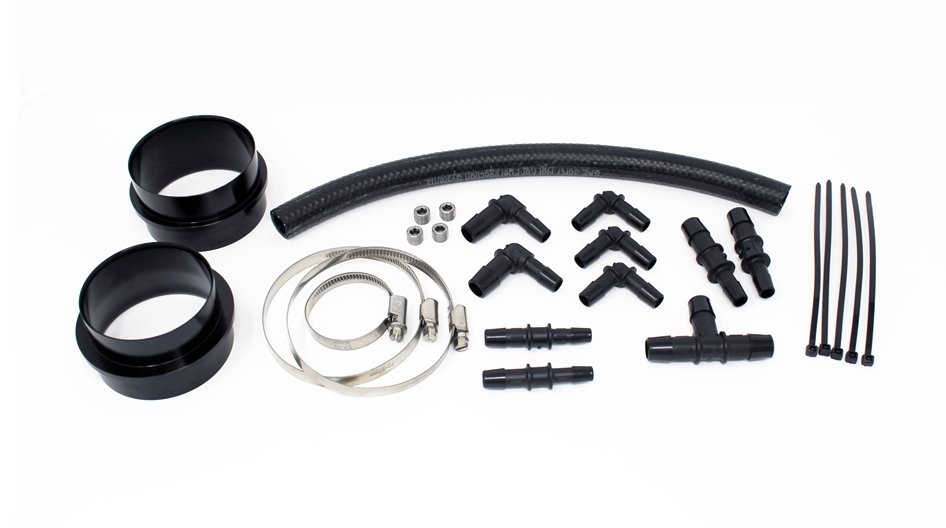 Torque Solution 3 Inch Non Recirculating Style Turbo Inlet Hose Black 2002-2007 WRX / 2004-2021 STI / 2004-2008 FXT - TS-SU-565-NR - Subimods.com