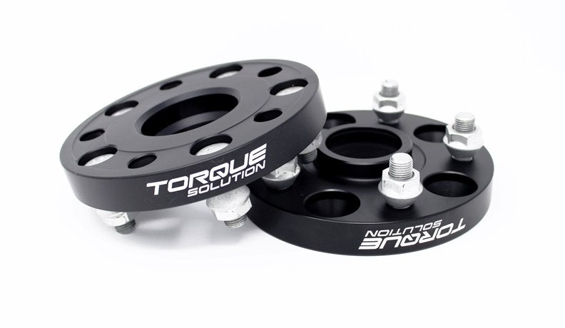 Torque Solution Forged Wheel Spacers Black 25mm 5x100 2002-2014 WRX / 2013-2021 BRZ - TS-WS-552 - Subimods.com