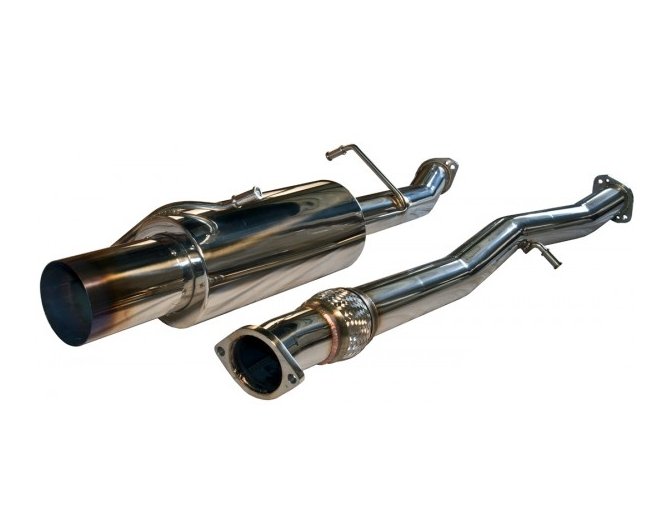 Turbo XS Cat Back Exhaust System Titanium Tip 2002-2007 WRX / 2004-2007 STI - TXS-WS02-CBE-TI - Subimods.com