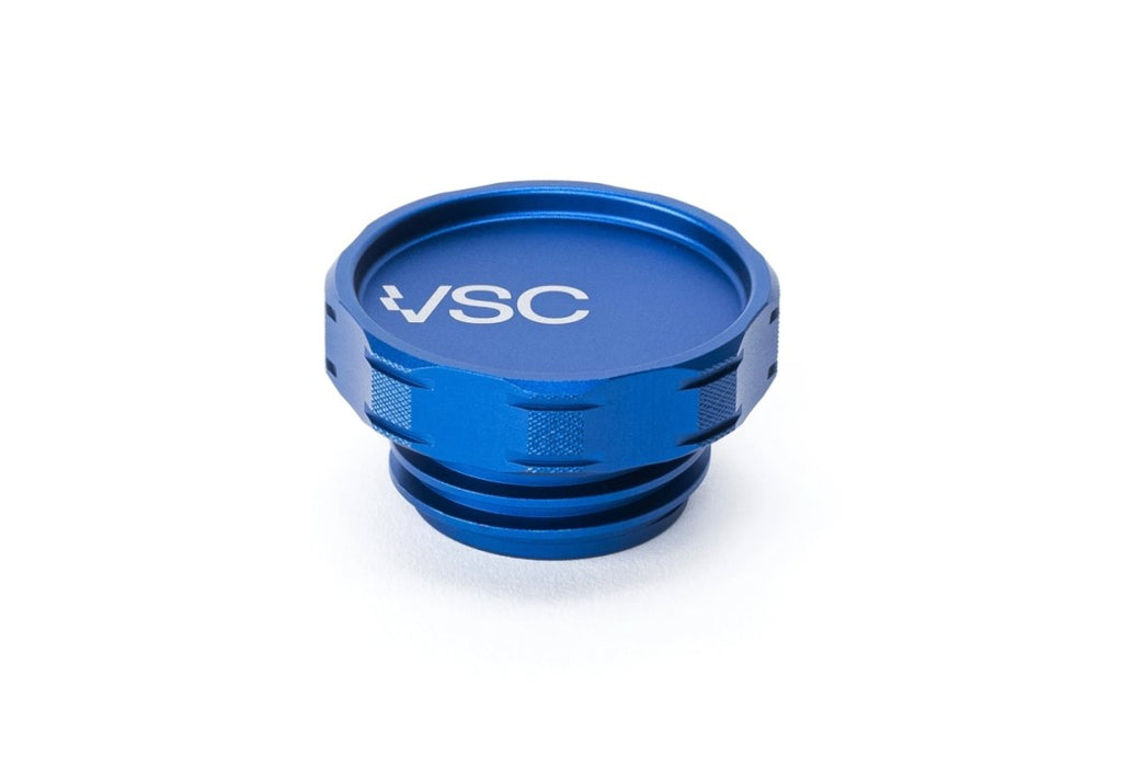 VSC Performance Aluminum Oil Cap Blue Subaru EJ Models - VSCR-A026-BLU - Subimods.com