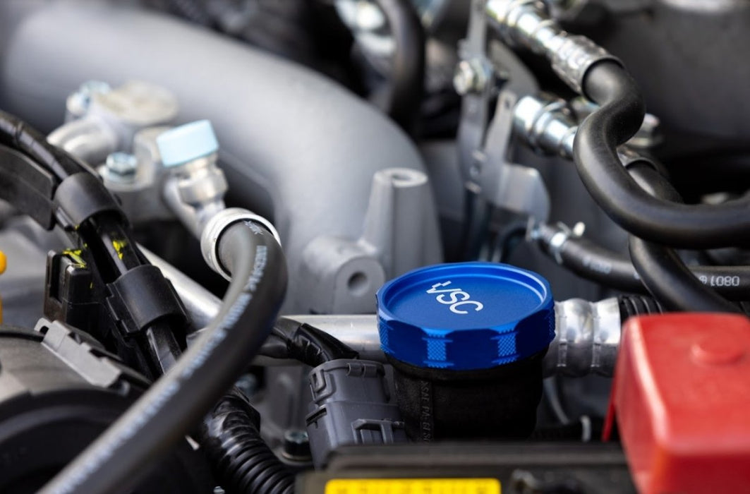 VSC Performance Aluminum Oil Cap Blue Subaru EJ Models - VSCR-A026-BLU - Subimods.com