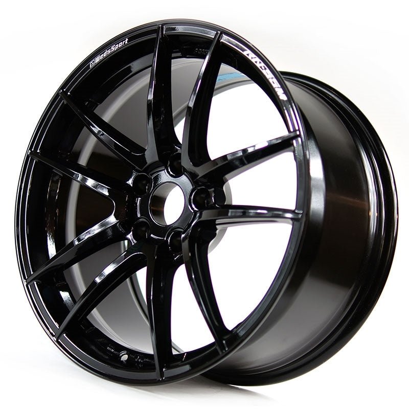 WedsSport RN-55M Gloss Black 18x9.5 5x100 +45mm Offset - Subimods.com