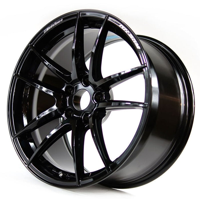 WedsSport RN-55M Gloss Black 18x9.5 5x100 +45mm Offset - 72970 - Subimods.com