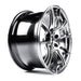 WedsSports SA-25R Platinum Silver Black 18x9.5 5x114.3 +45mm Offset - 73758 - Subimods.com