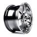 WedsSports SA-25R Platinum Silver Black 19x9.5 5x114.3 +38mm Offset - 73821 - Subimods.com