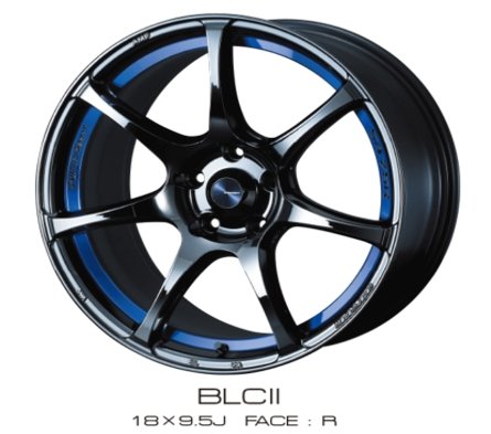 WedsSports SA-75R BLCII 18x9.5 5x100 +45mm Offset - 74052 - Subimods.com