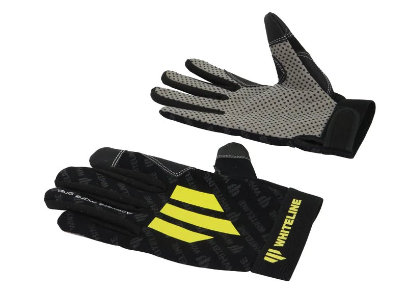 Whiteline Mechanic Gloves Black / Yellow Large - MD-8038 - Subimods.com